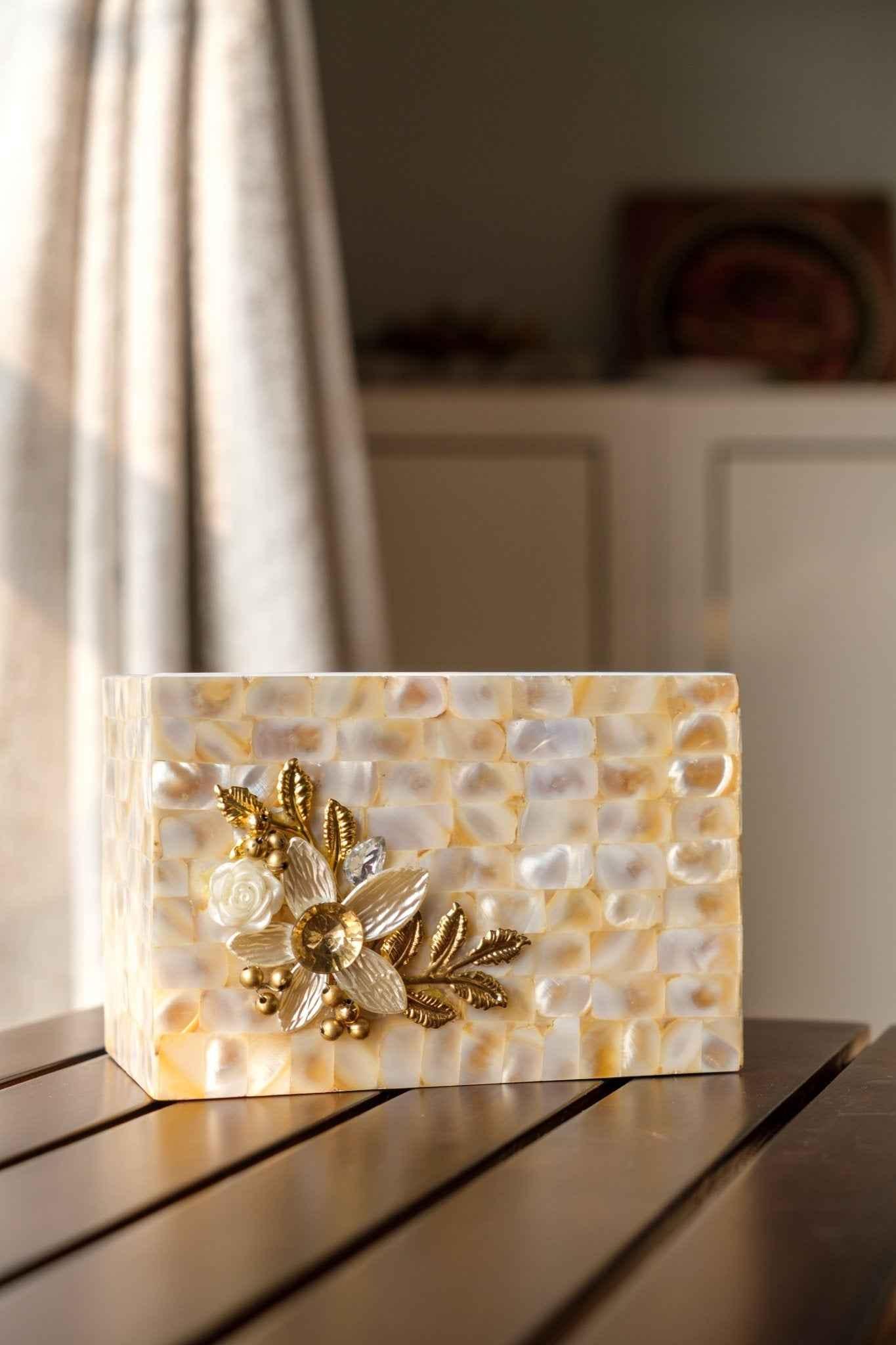 Mother of Pearl Designer Duo Cutlery Holder