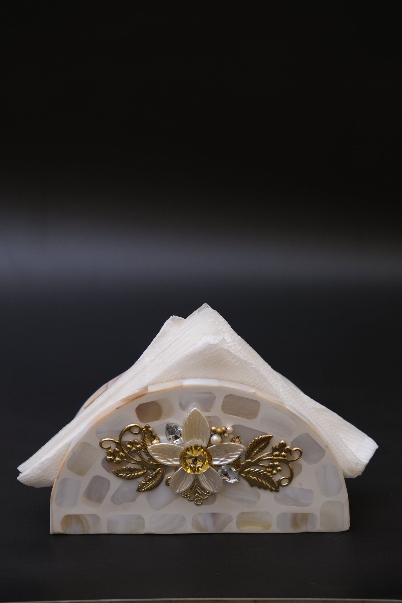 Mother of Pearl Designer Tissue Stand - Chitra Goenka Crafts & Creations