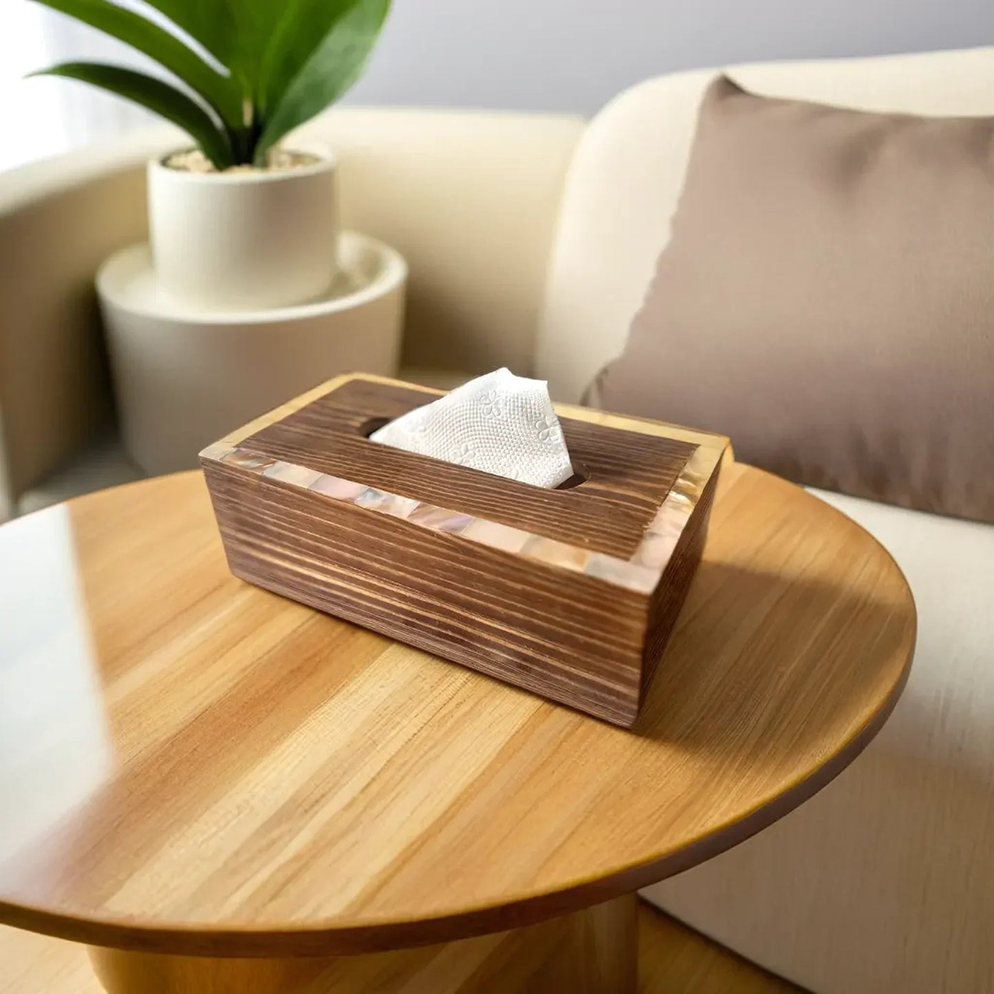 Wooden Tissue Box (21cmx12cmx7cm) - Chitra Goenka Crafts & Creations