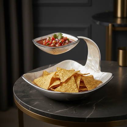 Kitty party serving platter handcrafted Indian serveware for entertaining guests