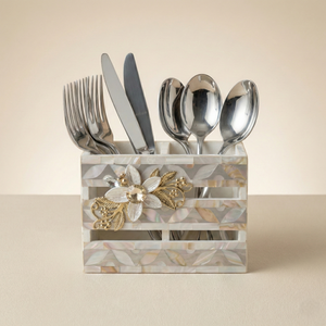Designer Ethereal - Mother of Pearl - Duo Cutlery Holder