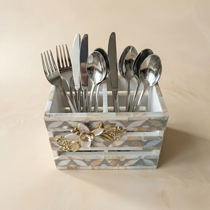 Designer Ethereal - Mother of Pearl - Duo Cutlery Holder