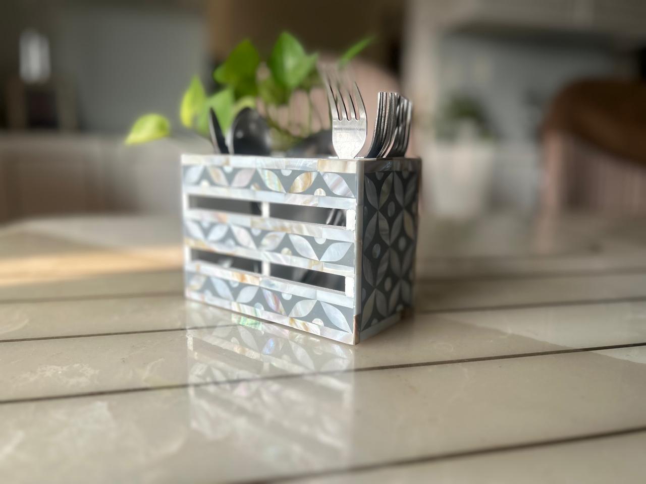 Ethereal - Mother of Pearl - Duo Cutlery Holder
