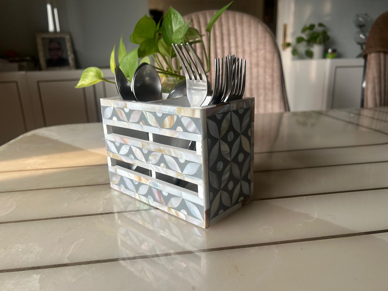 Ethereal - Mother of Pearl - Duo Cutlery Holder