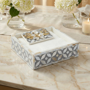Designer Ethereal - Mother of Pearl - Weight Tissue Holder - Chitra Goenka Crafts & Creations