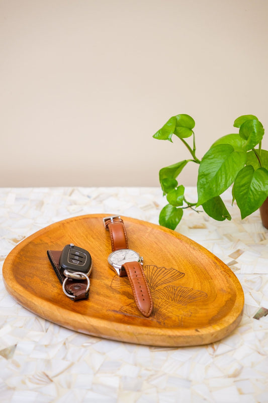 Ginkgo Luxe Circular Platter - Chitra Goenka Crafts & Creations