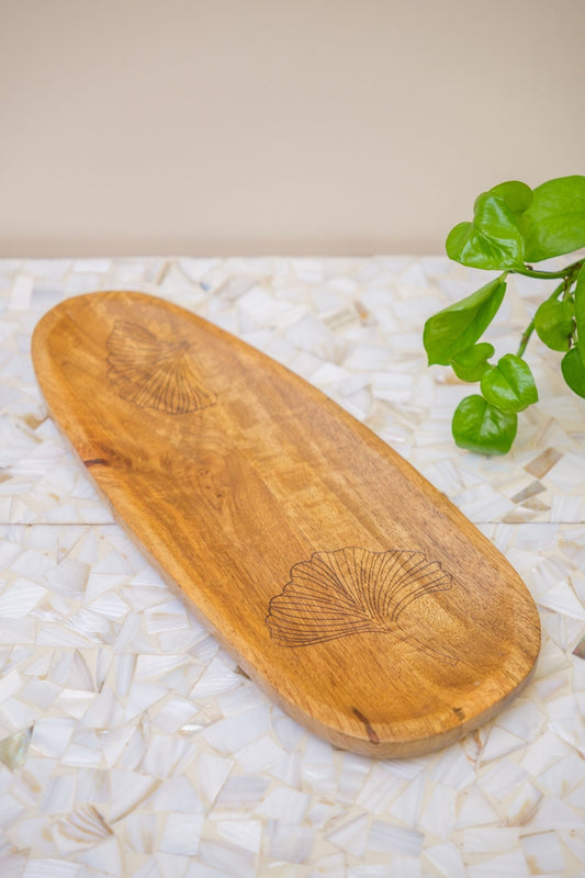 Ginkgo Luxe Elongated Platter - Chitra Goenka Crafts & Creations