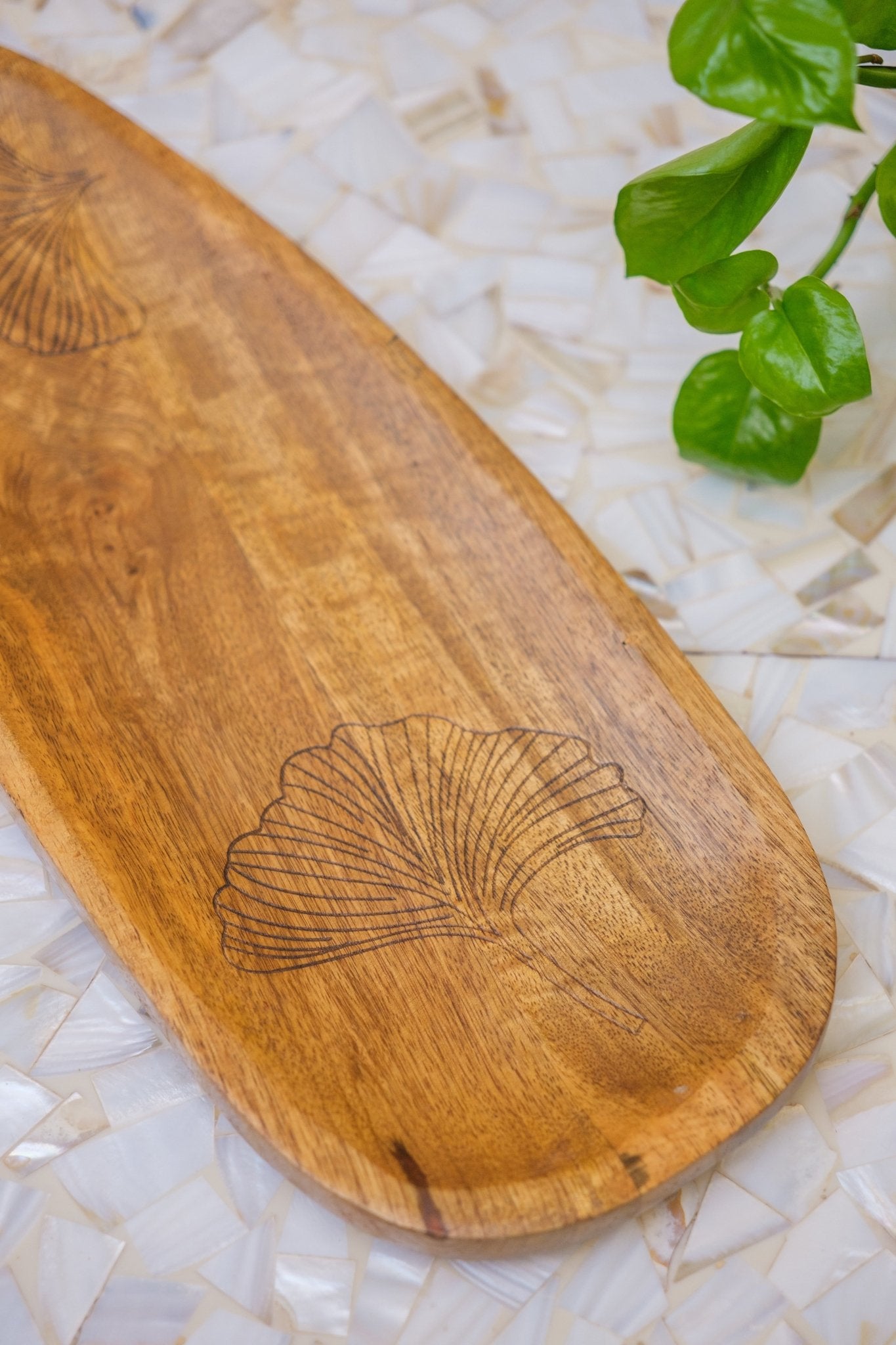 Ginkgo Luxe Elongated Platter - Chitra Goenka Crafts & Creations