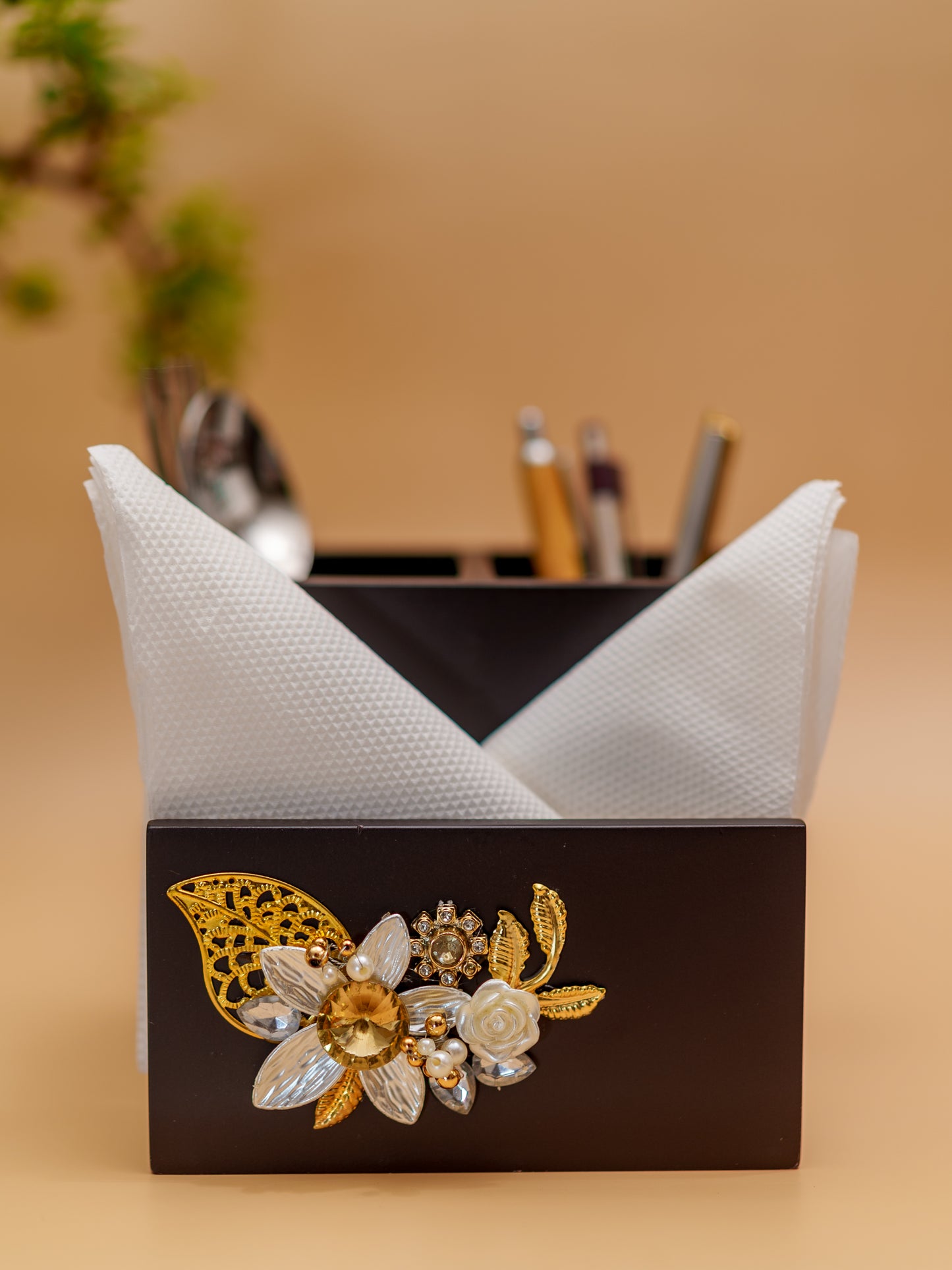 Royal Blossom - Cutlery & Tissue Holder