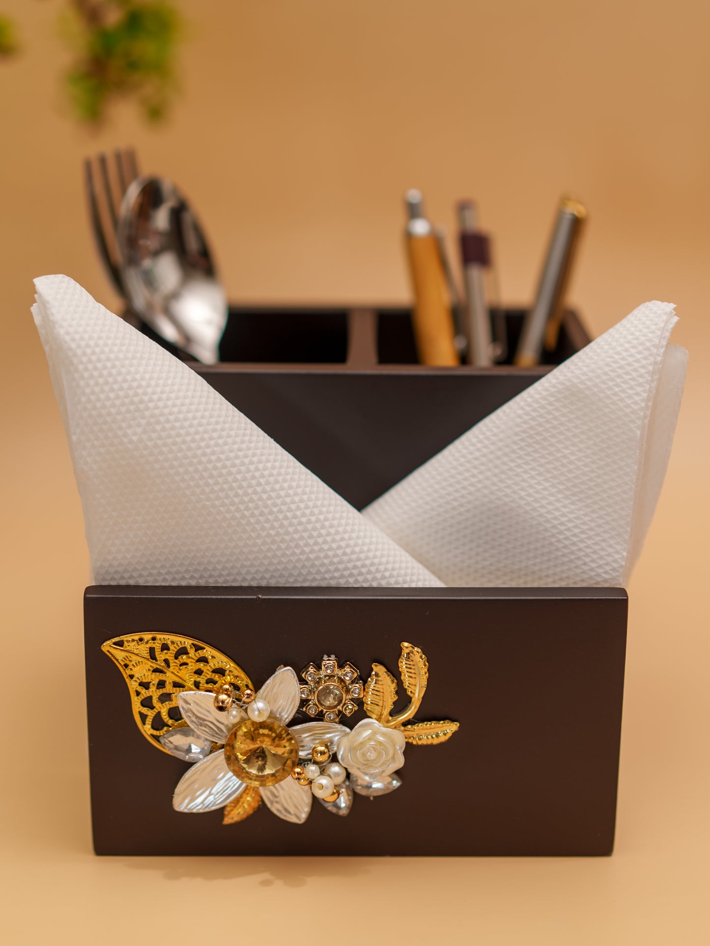 Royal Blossom - Cutlery & Tissue Holder