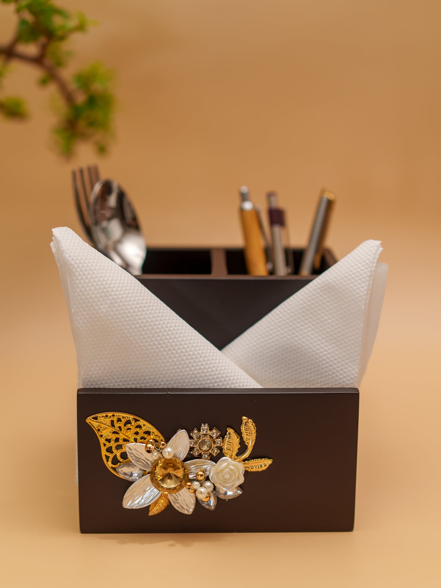 Royal Blossom - Cutlery & Tissue Holder