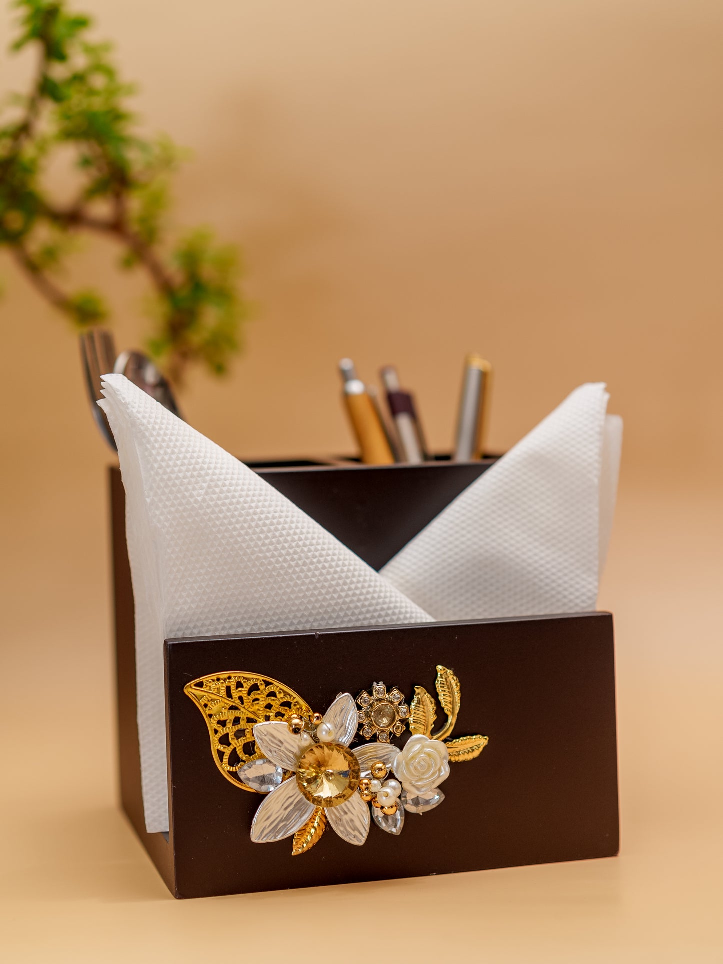 Royal Blossom - Cutlery & Tissue Holder