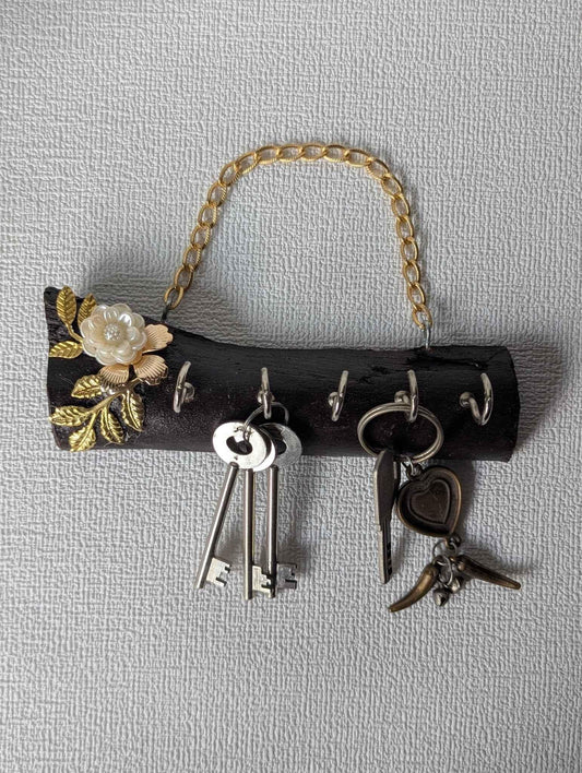 KeyNest Floral Wooden Key Holder - Small