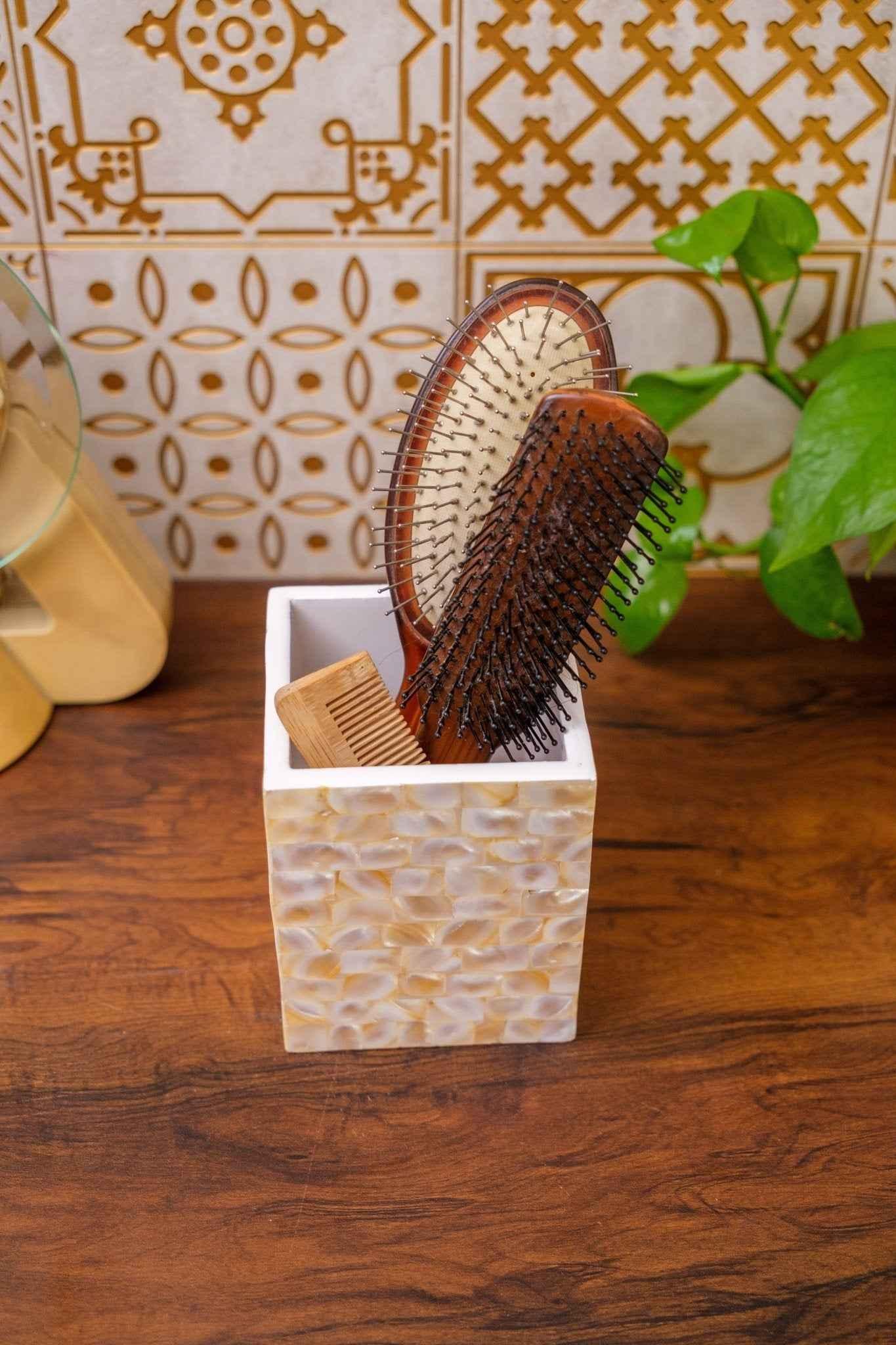 Mother of Pearl Brush Stand