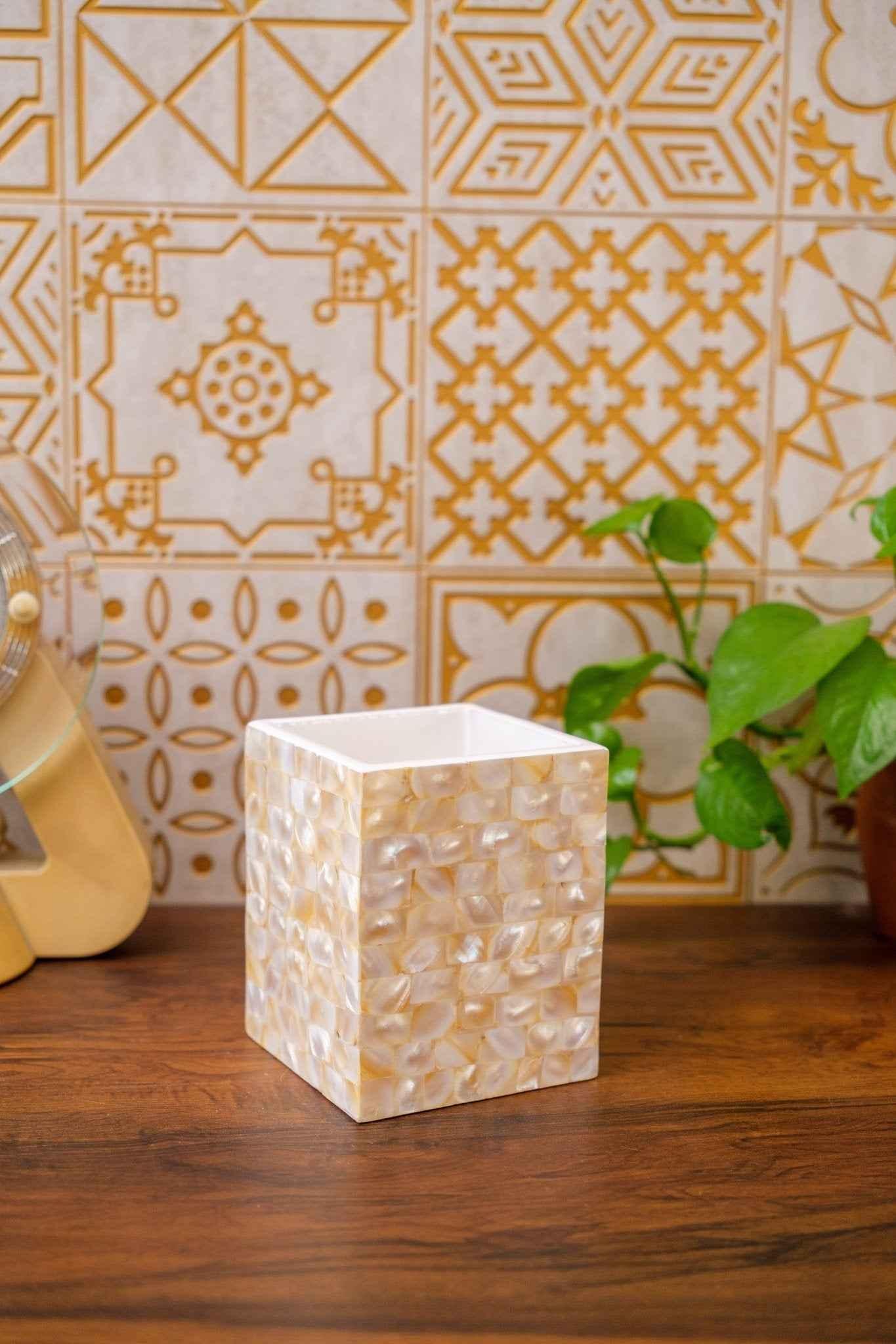 Mother of Pearl Brush Stand