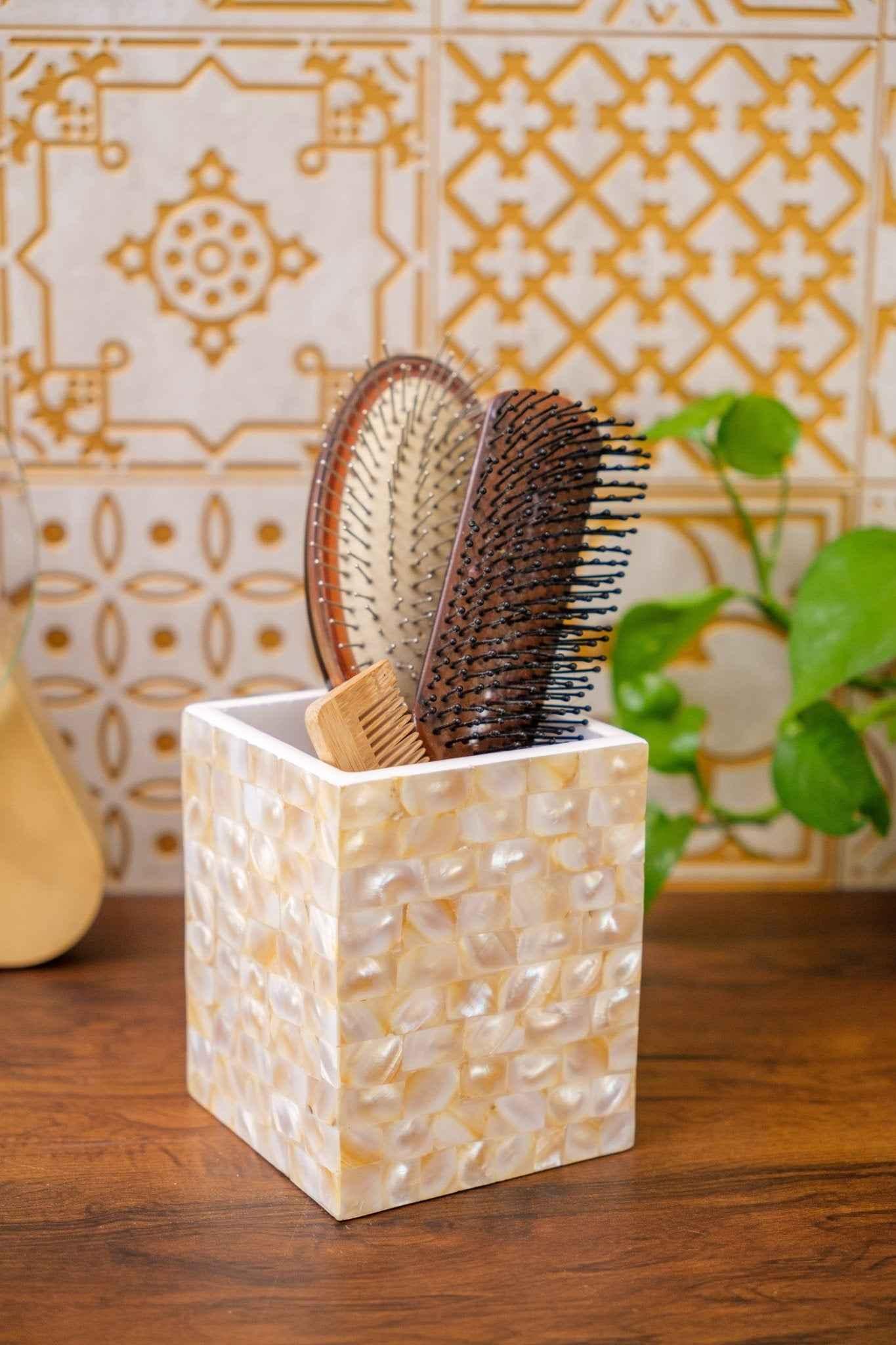 Mother of Pearl Brush Stand