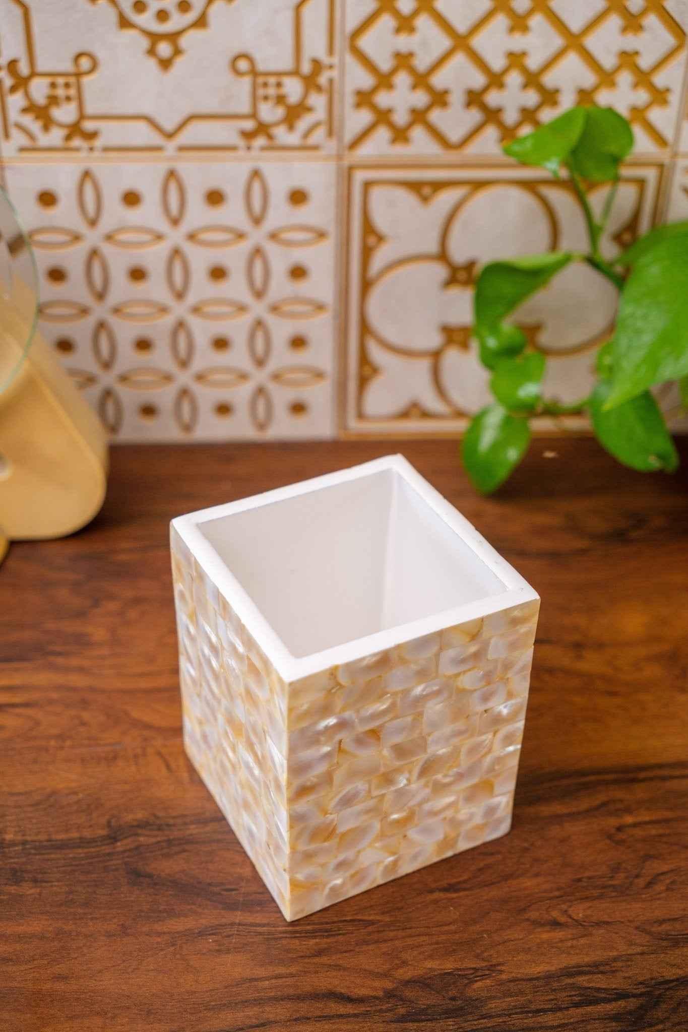 Mother of Pearl Brush Stand