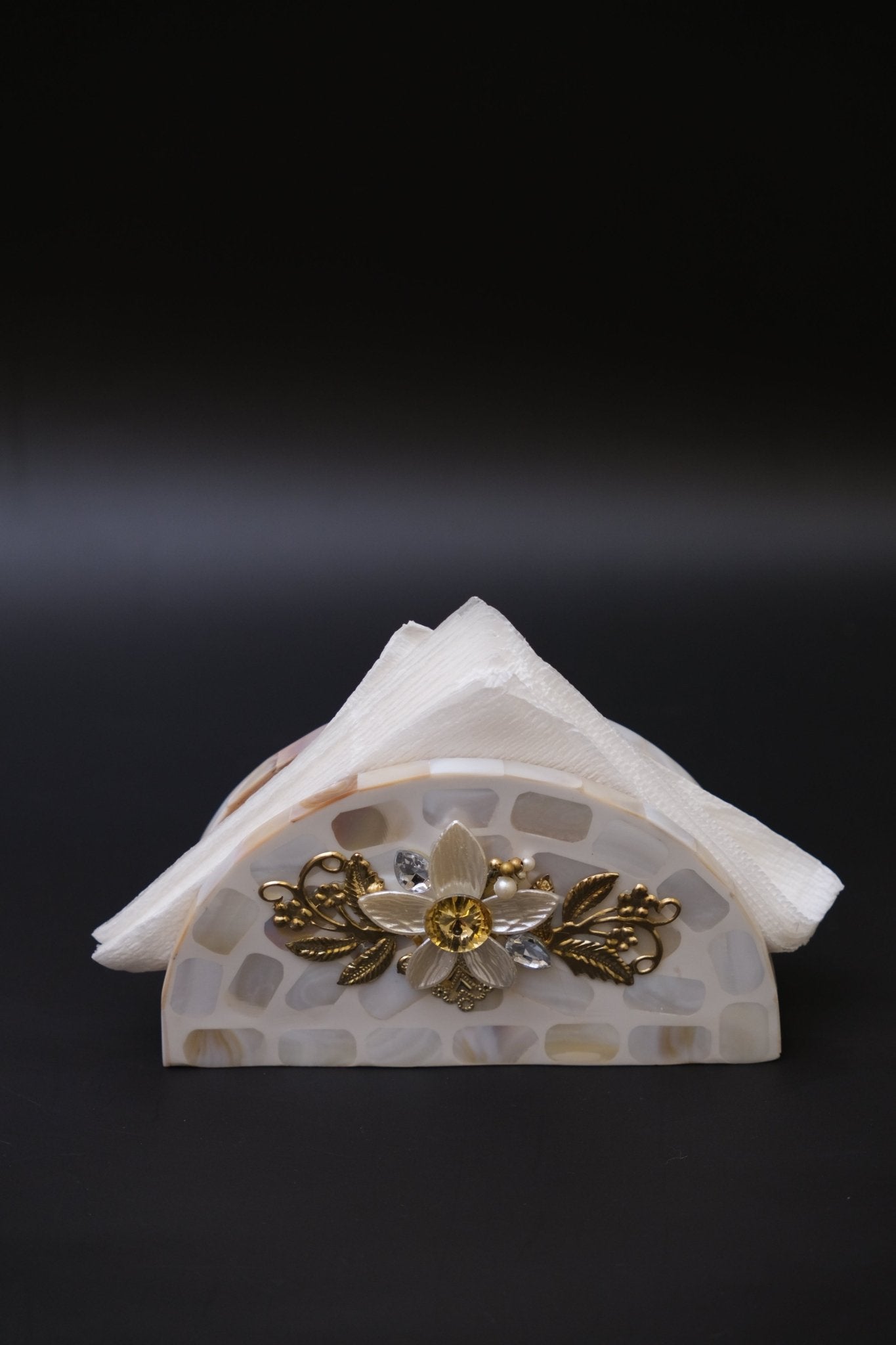 Mother of Pearl Designer Tissue Stand - Chitra Goenka Crafts & Creations