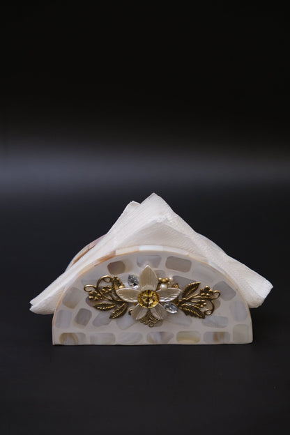 Mother of Pearl Designer Tissue Stand - Chitra Goenka Crafts & Creations
