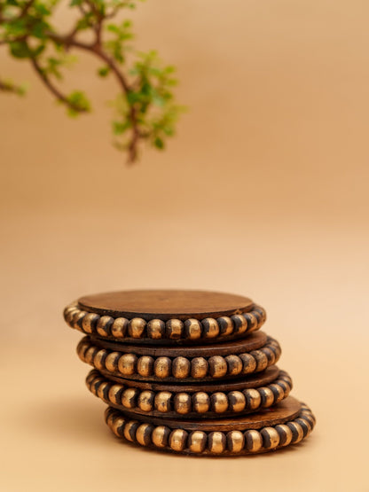 Round Wooden Coasters - Chitra Goenka Crafts & Creations