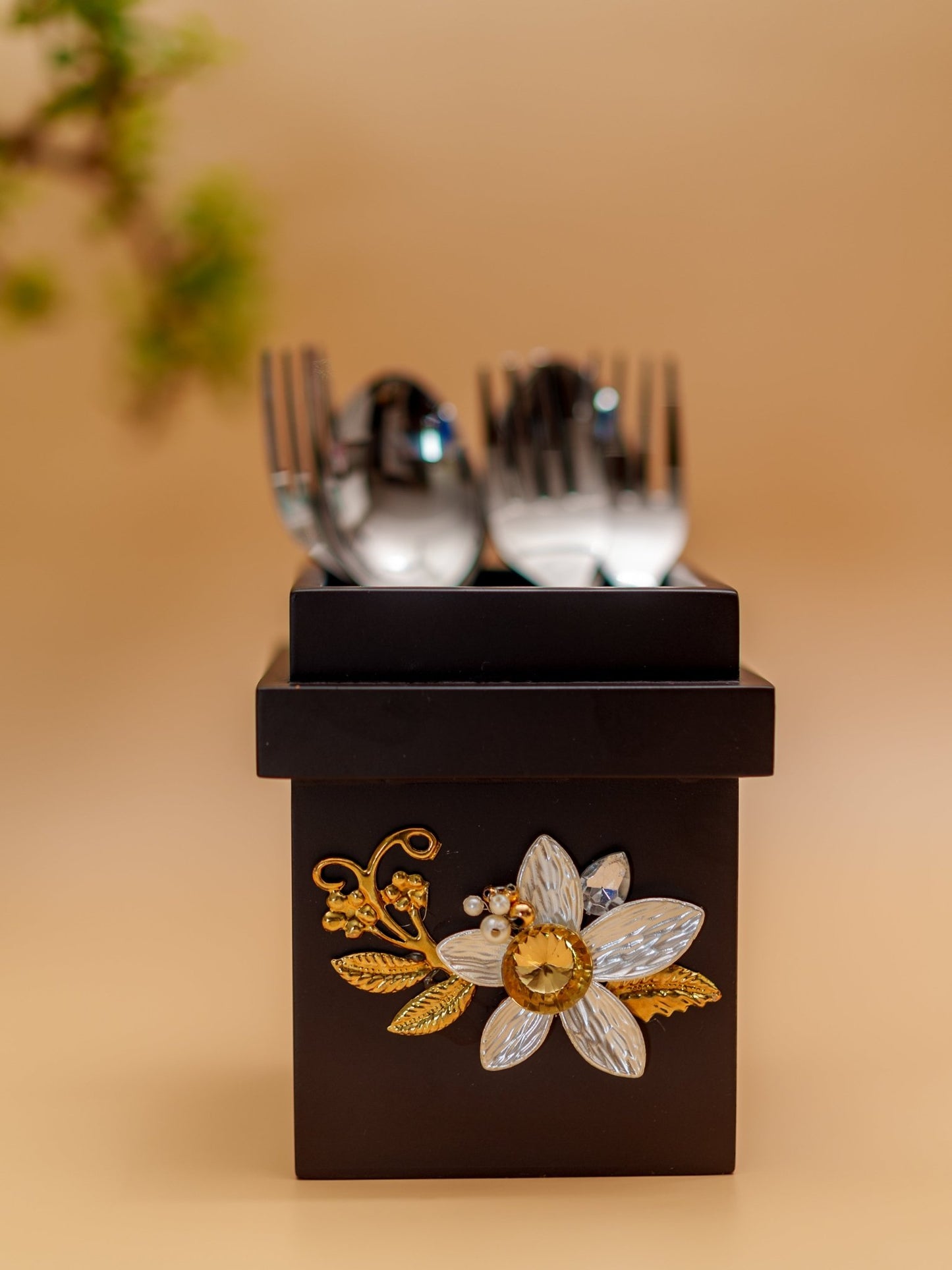 Royal Blossom - Cutlery Holder - Chitra Goenka Crafts & Creations