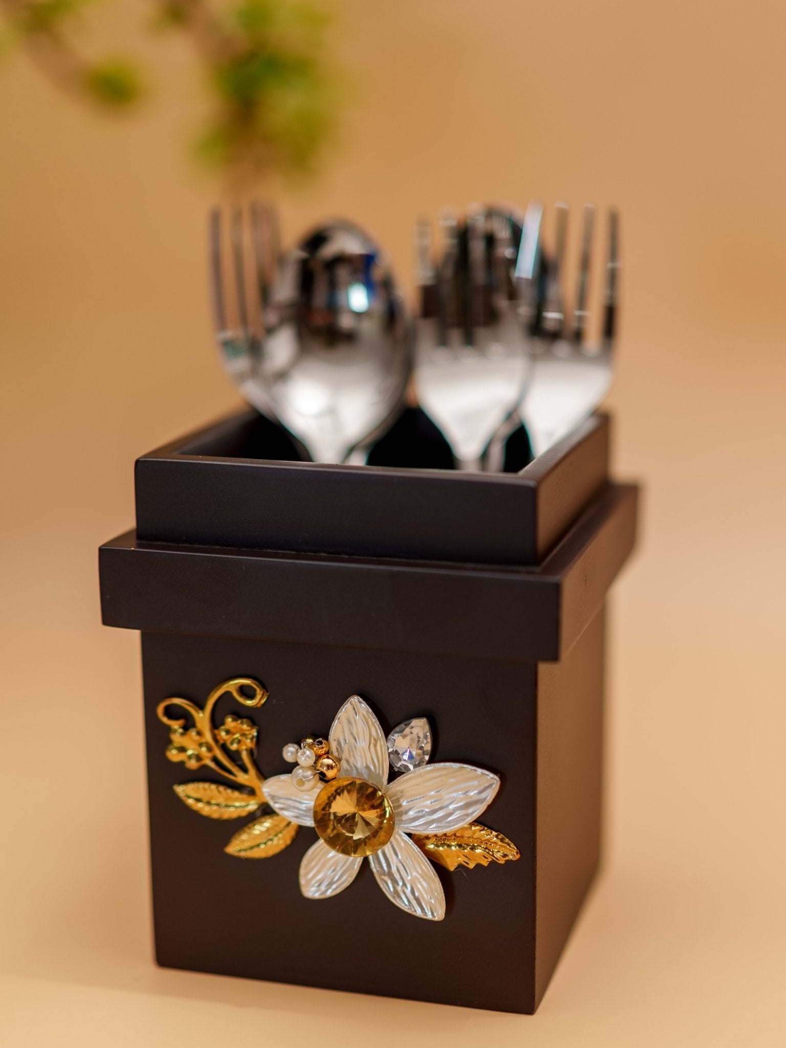 Royal Blossom - Cutlery Holder - Chitra Goenka Crafts & Creations