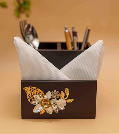 Royal Blossom - Cutlery & Tissue Holder