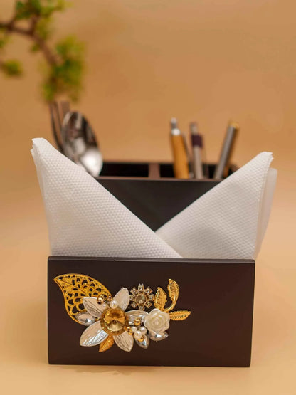 Royal Blossom - Cutlery & Tissue Holder