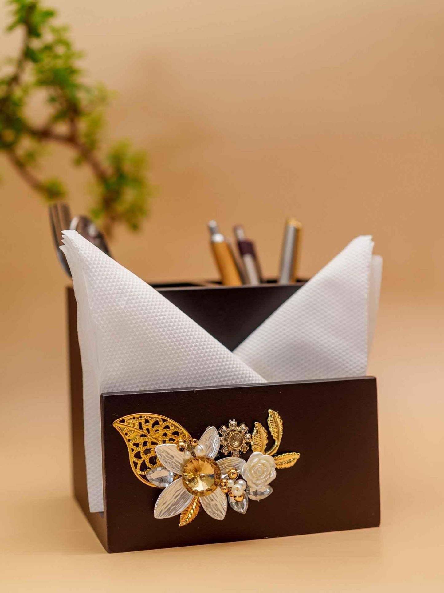 Royal Blossom - Cutlery & Tissue Holder