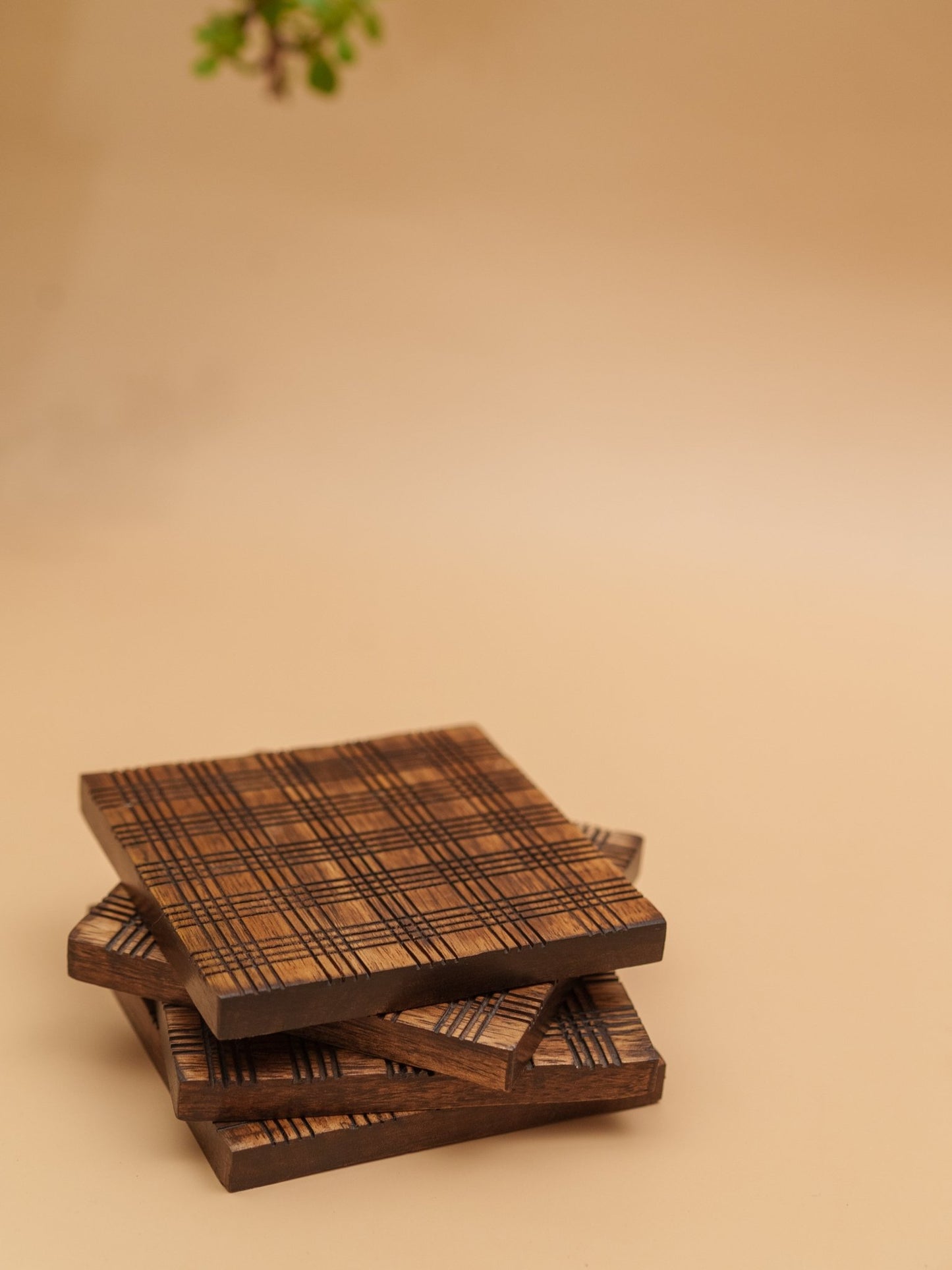 Square Wooden Coasters - Chitra Goenka Crafts & Creations