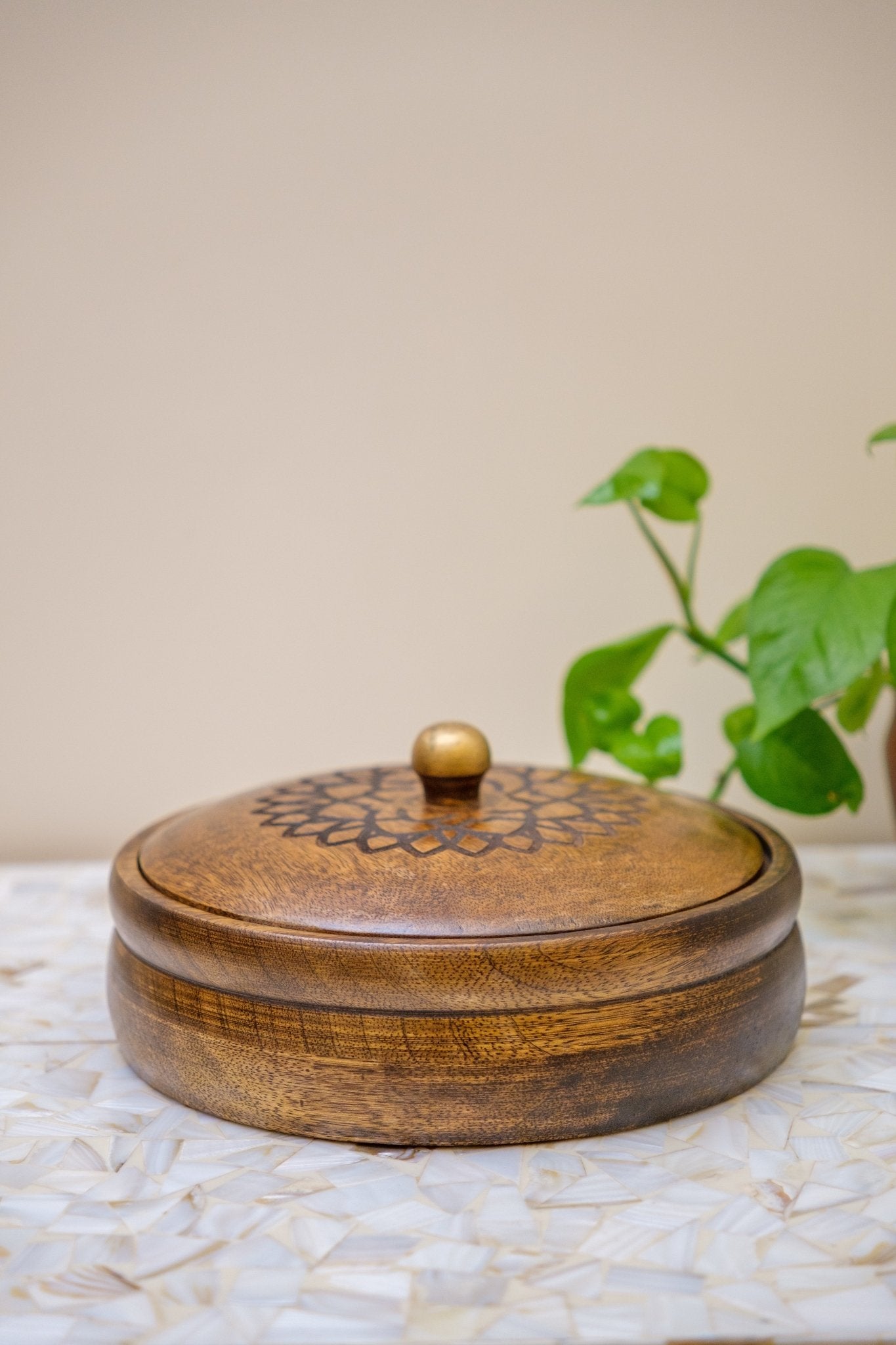 Timeless Wooden Roti Box - Chitra Goenka Crafts & Creations