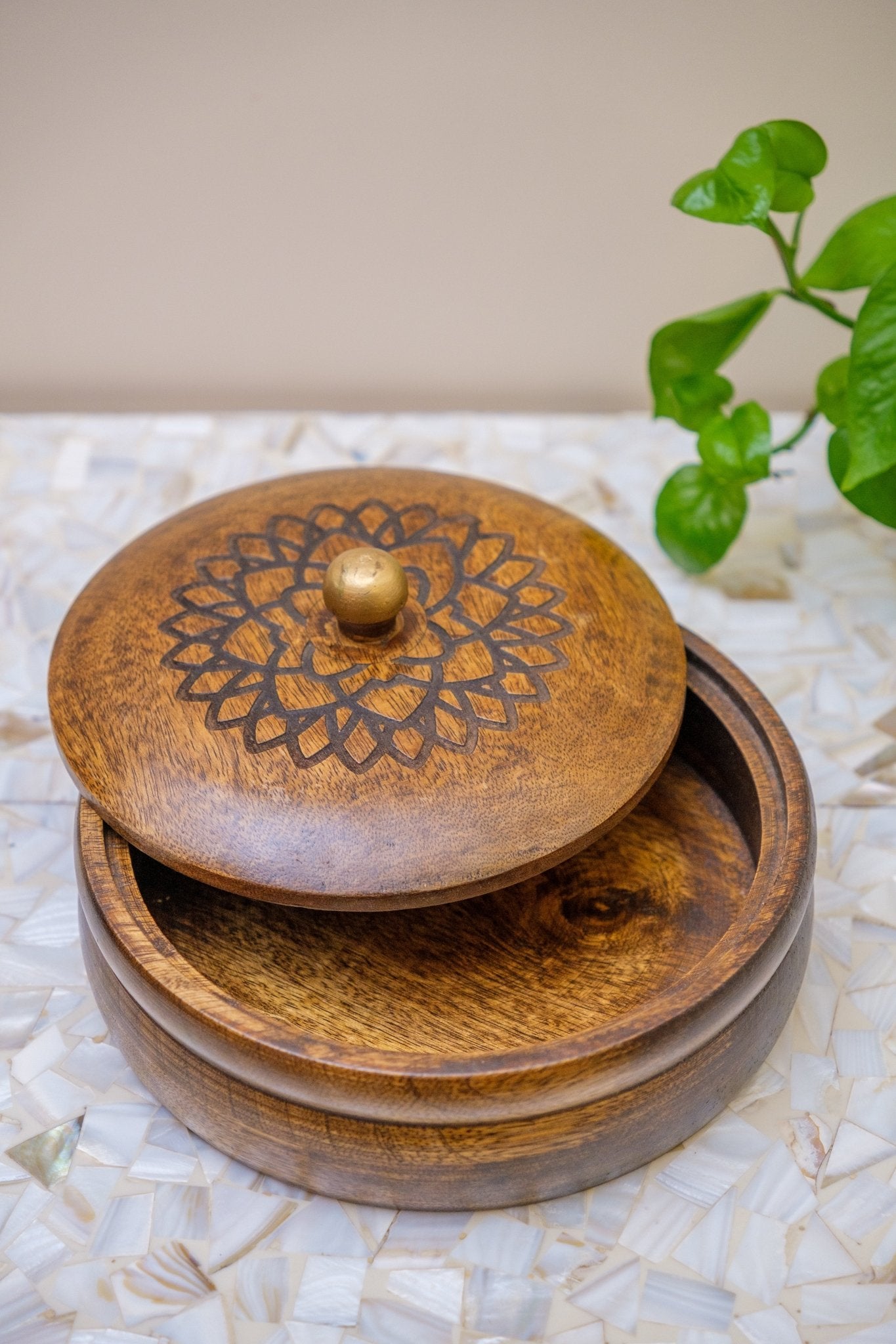 Timeless Wooden Roti Box - Chitra Goenka Crafts & Creations