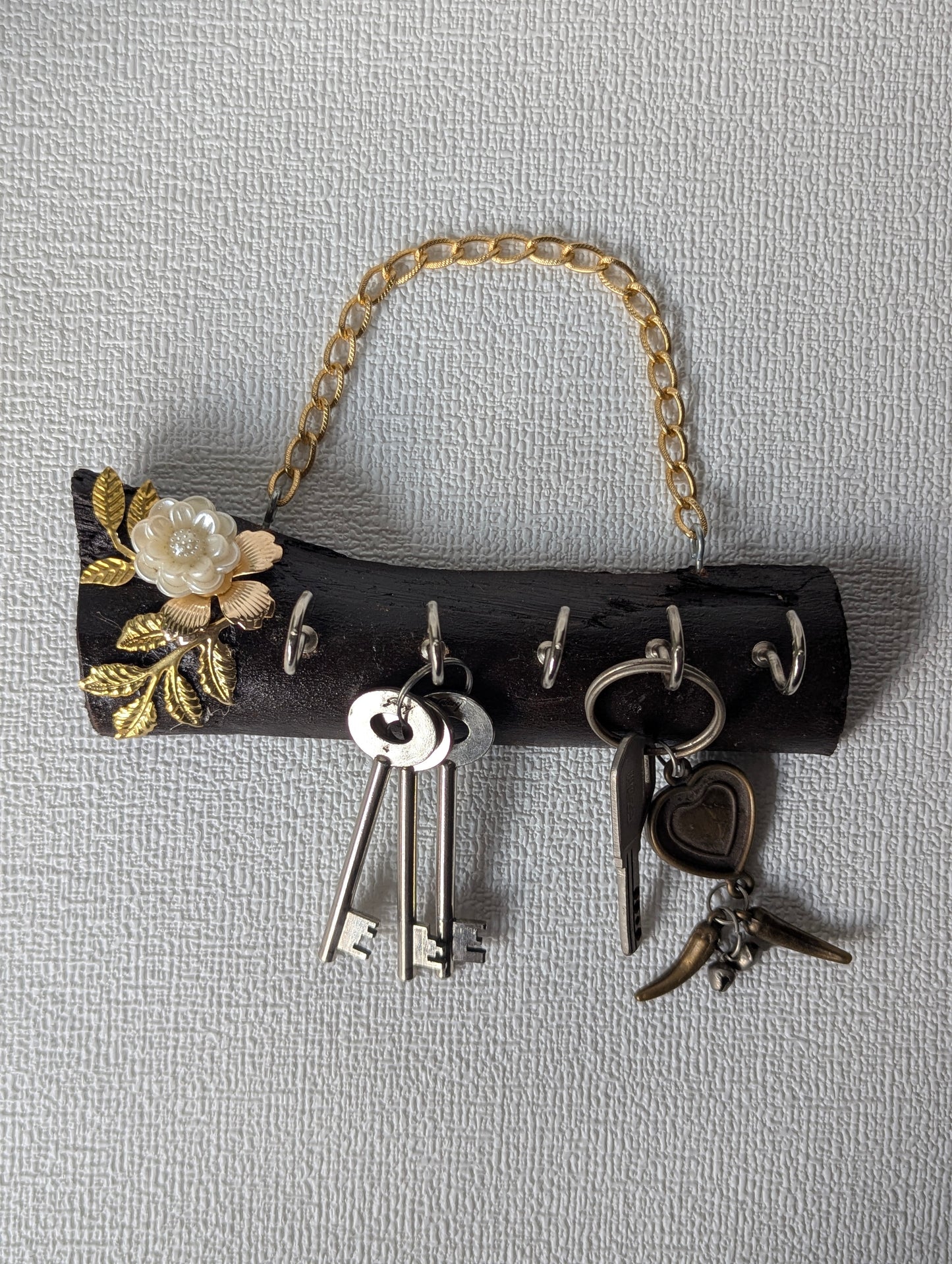 KeyNest Floral Wooden Key Holder - Small