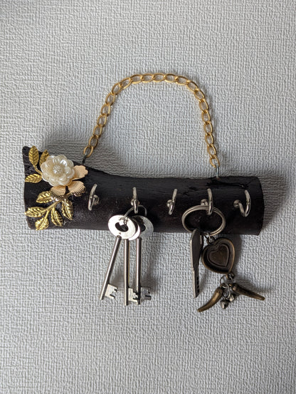 KeyNest Floral Wooden Key Holder - Small