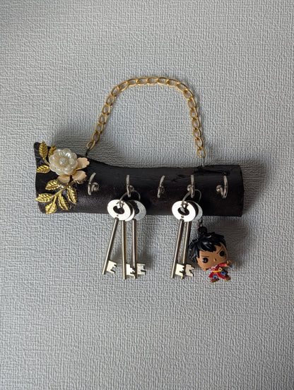 KeyNest Floral Wooden Key Holder - Small