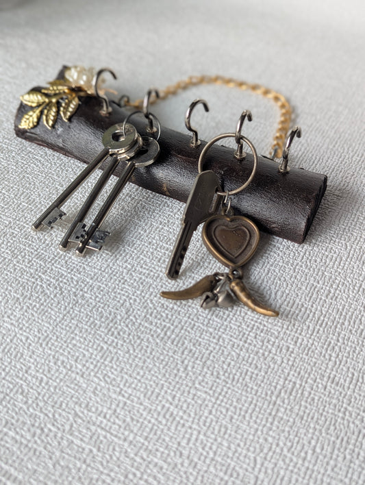 KeyNest Floral Wooden Key Holder - Small