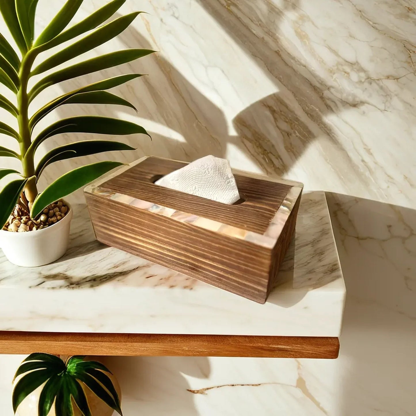 Wooden Tissue Box (21cmx12cmx7cm) - Chitra Goenka Crafts & Creations