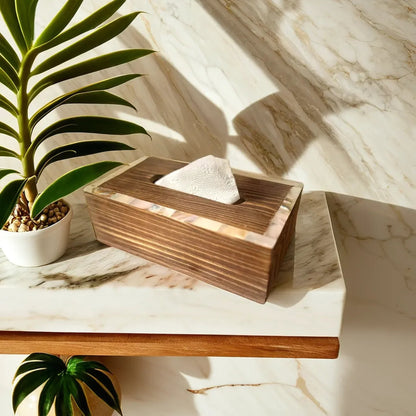 Wooden Tissue Box (21cmx12cmx7cm) - Chitra Goenka Crafts & Creations