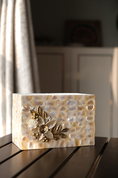 Mother of Pearl Designer Duo Cutlery Holder